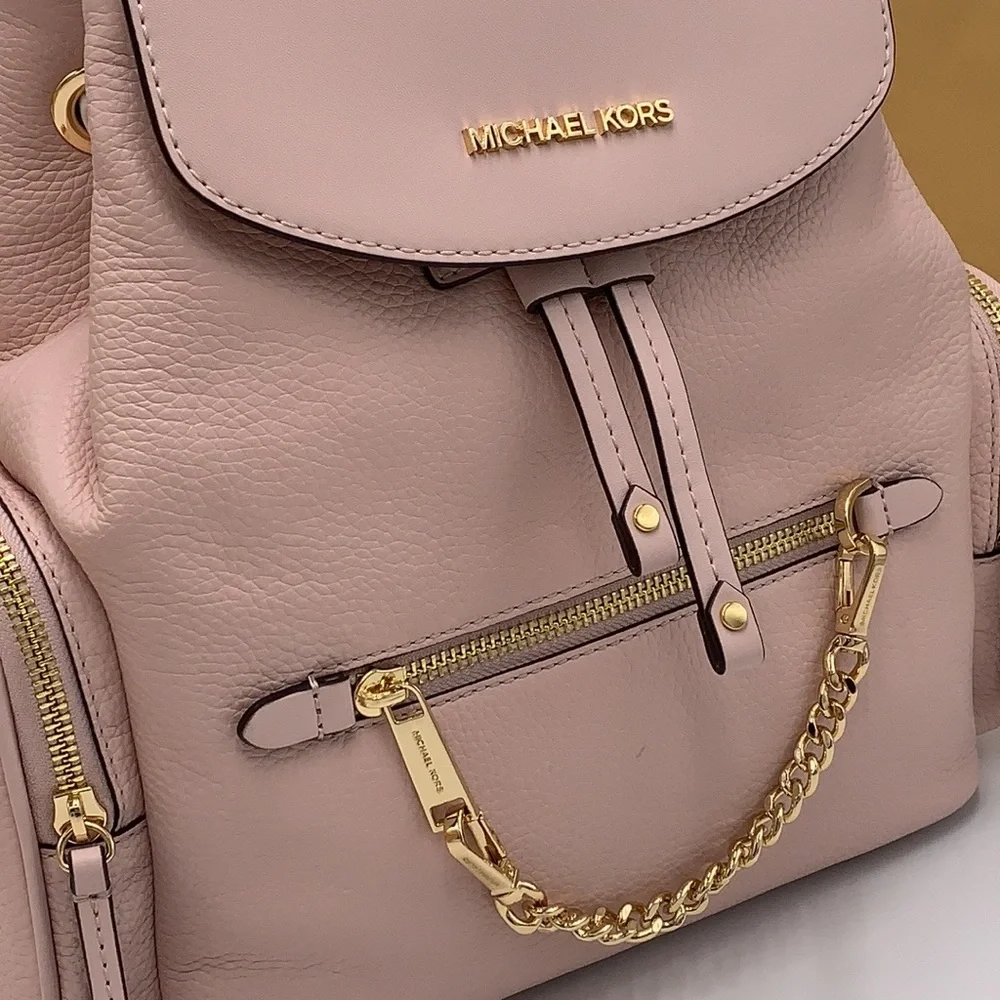 MICHAEL KORS
Jet Set Medium Pebbled Leather Backpack POWDER BLUSH COLOR - Picture 10 of 16